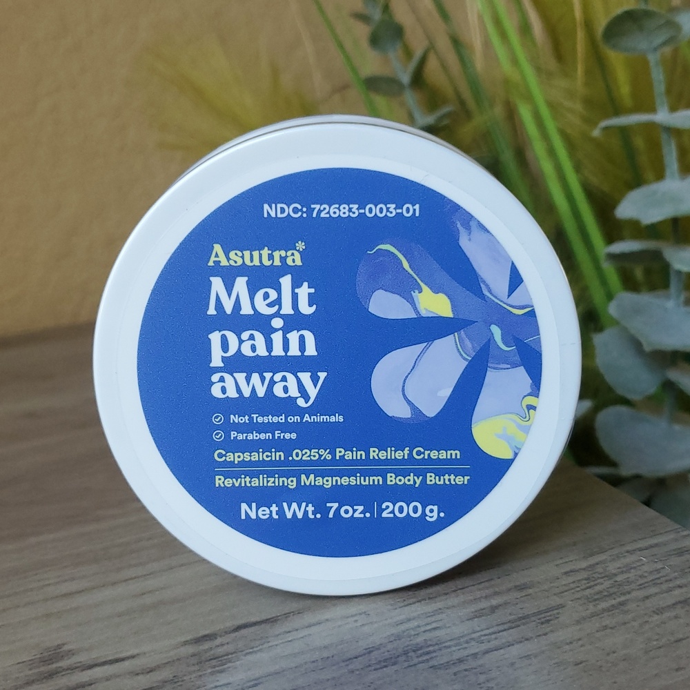 🆕️ASUTRA Melt Pain Away Magnesium Body Butter Capsaicin .025% Pain Relief Cream